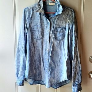 Love Culture distressed button up shirt